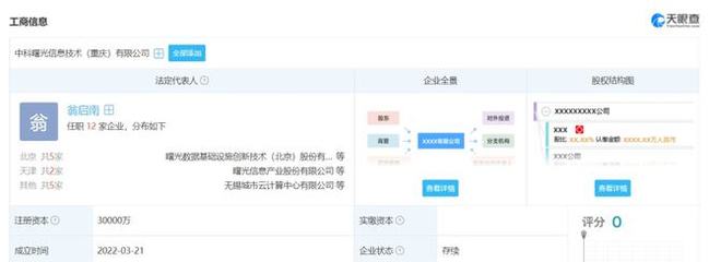 中科曙光進(jìn)軍山城，3億資本布局重慶信息系統(tǒng)集成服務(wù)新藍(lán)圖